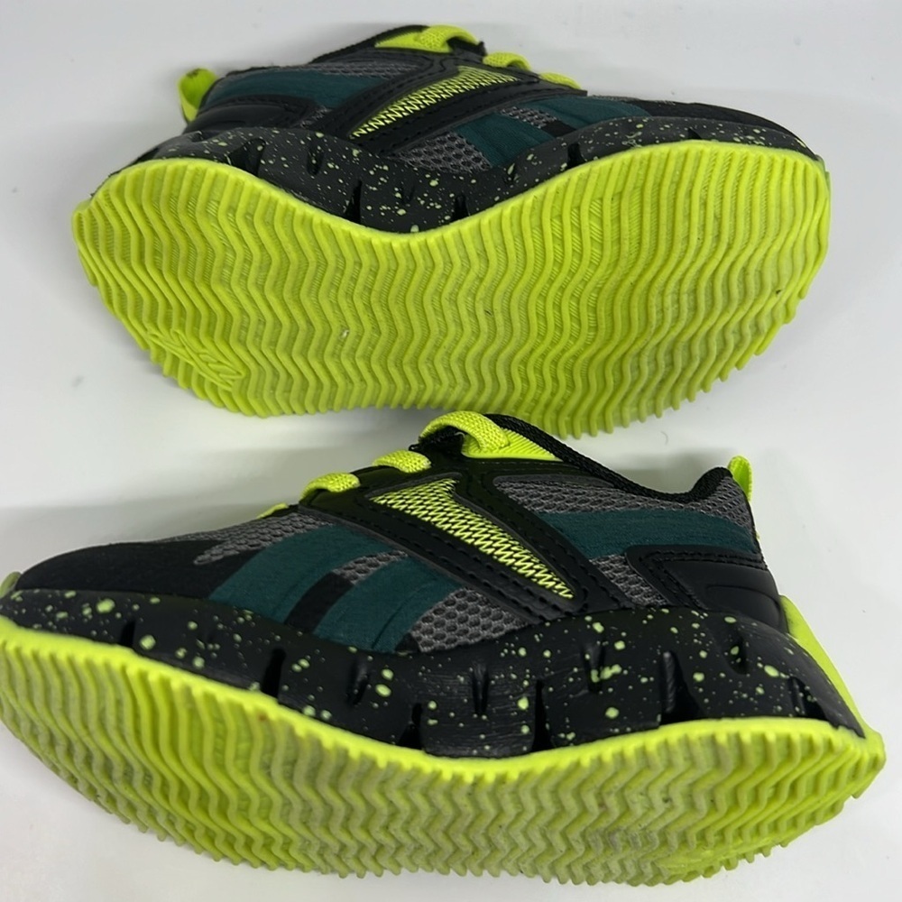 Reebok Boys Sneakers Size 5 Black/Neon Green Athletic Running Shoes - Picture 7 of 12
